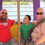 family on the ferris wheel